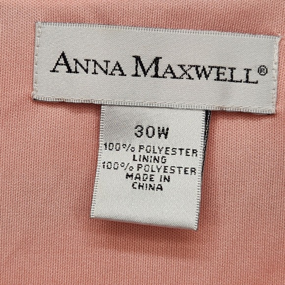 Anna Maxwell Salmon & Brown Swirl Scooped Plus Size Tank Top Women's 30W - Picture 3 of 7